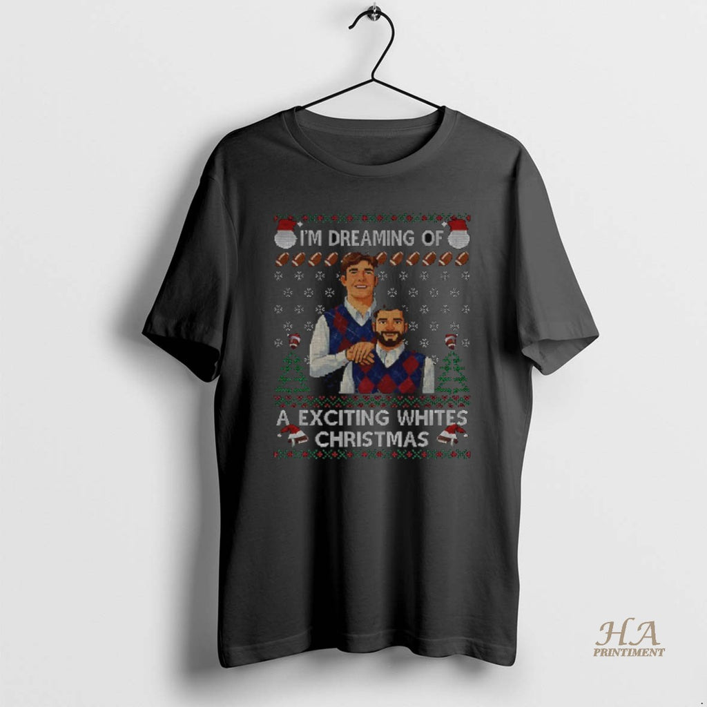 Official Jaxson Dart And Cam Skattebo Step Brother Im Dreaming Of A Exciting White Christmas Shirt Hoodie Sweatshirt