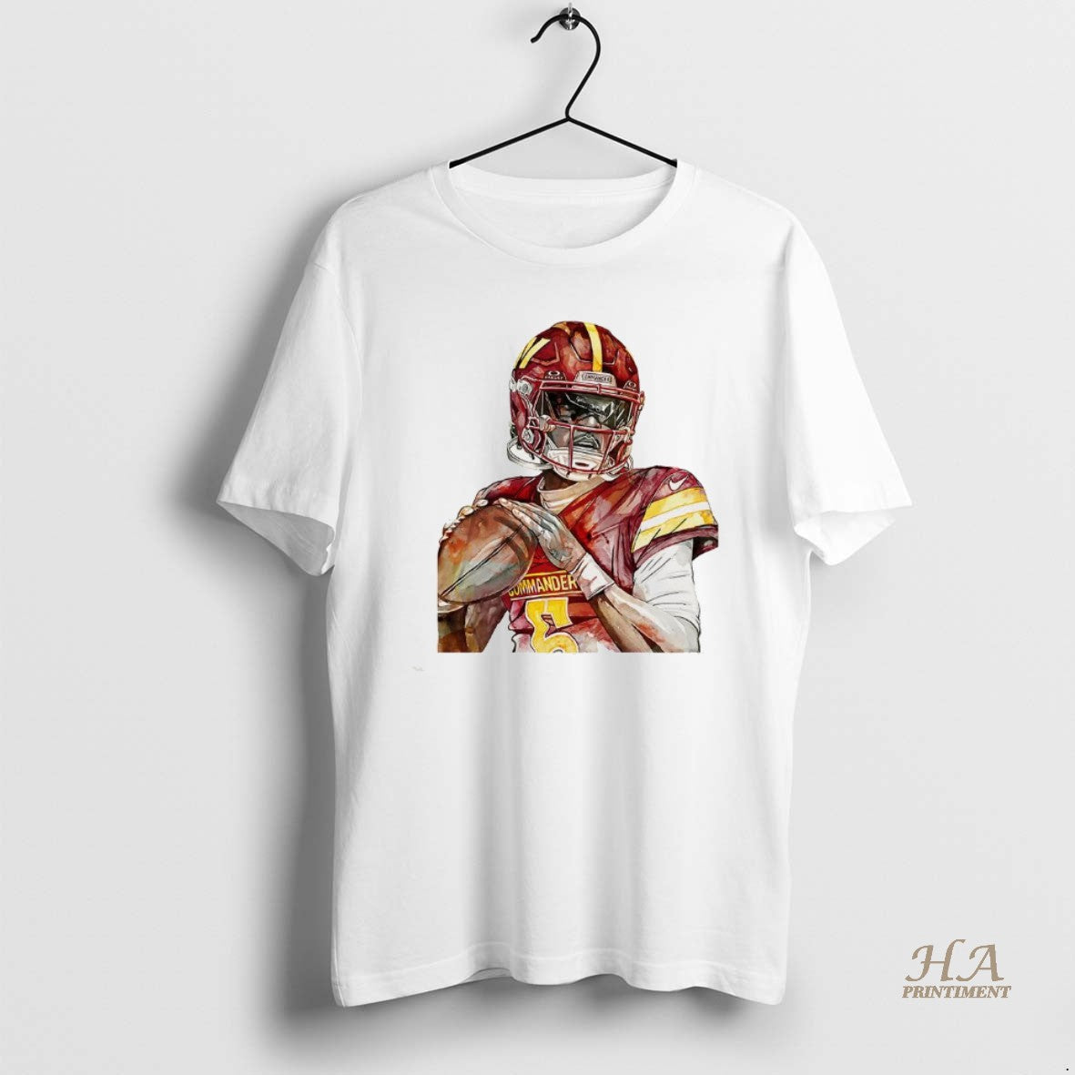Official Jayden Daniels Washington Commanders Sketch Shirt Hoodie Sweatshirt | PurePodTees.com