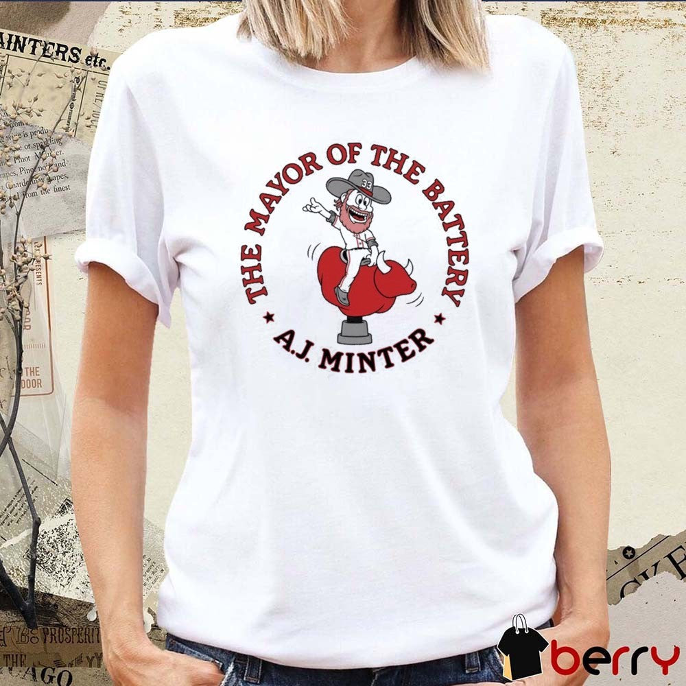 Jesse Chavez San Francisco Giants Wears The Mayor Of The Battery A.J. Minter t-shirt