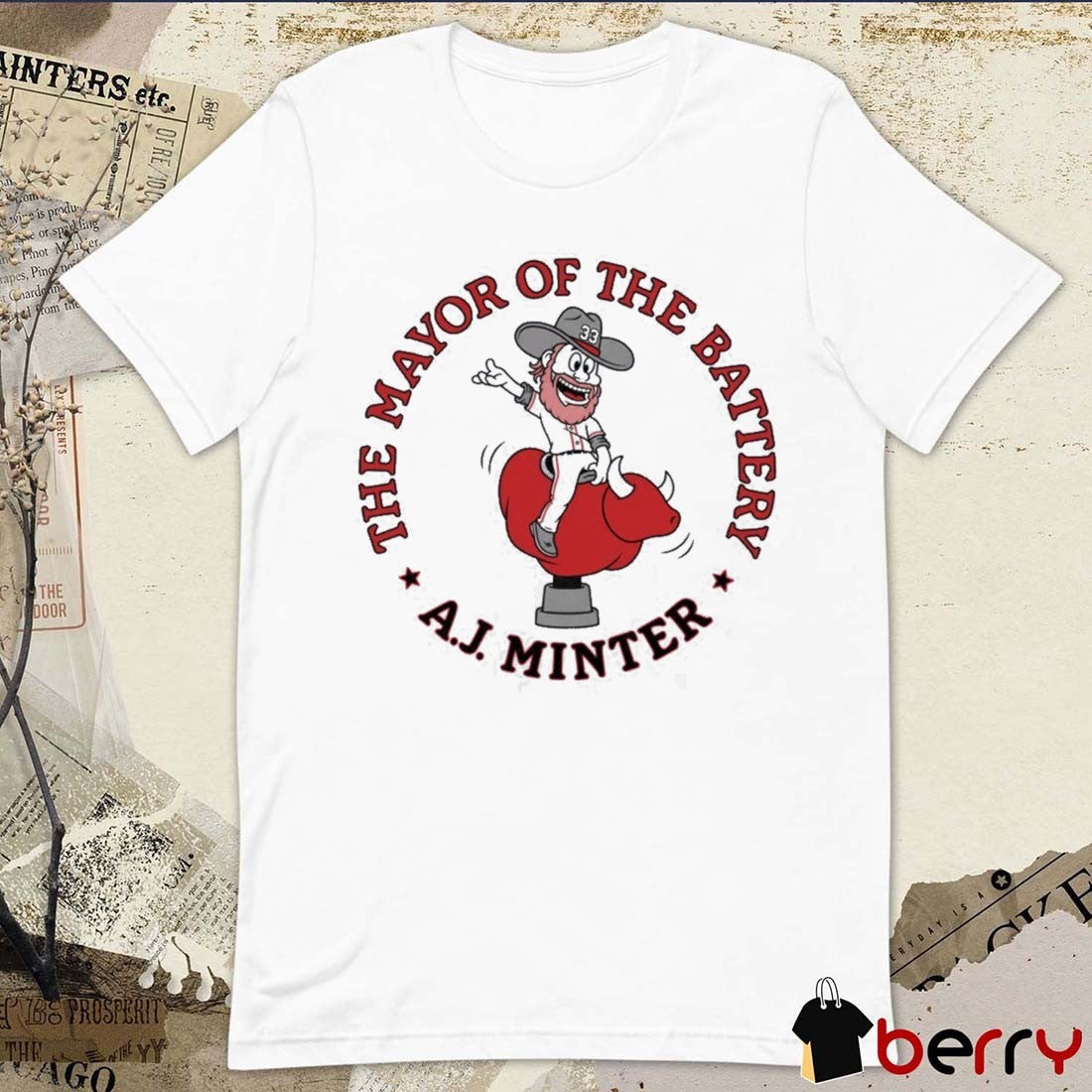 Jesse Chavez San Francisco Giants Wears The Mayor Of The Battery A.J. Minter t-shirt