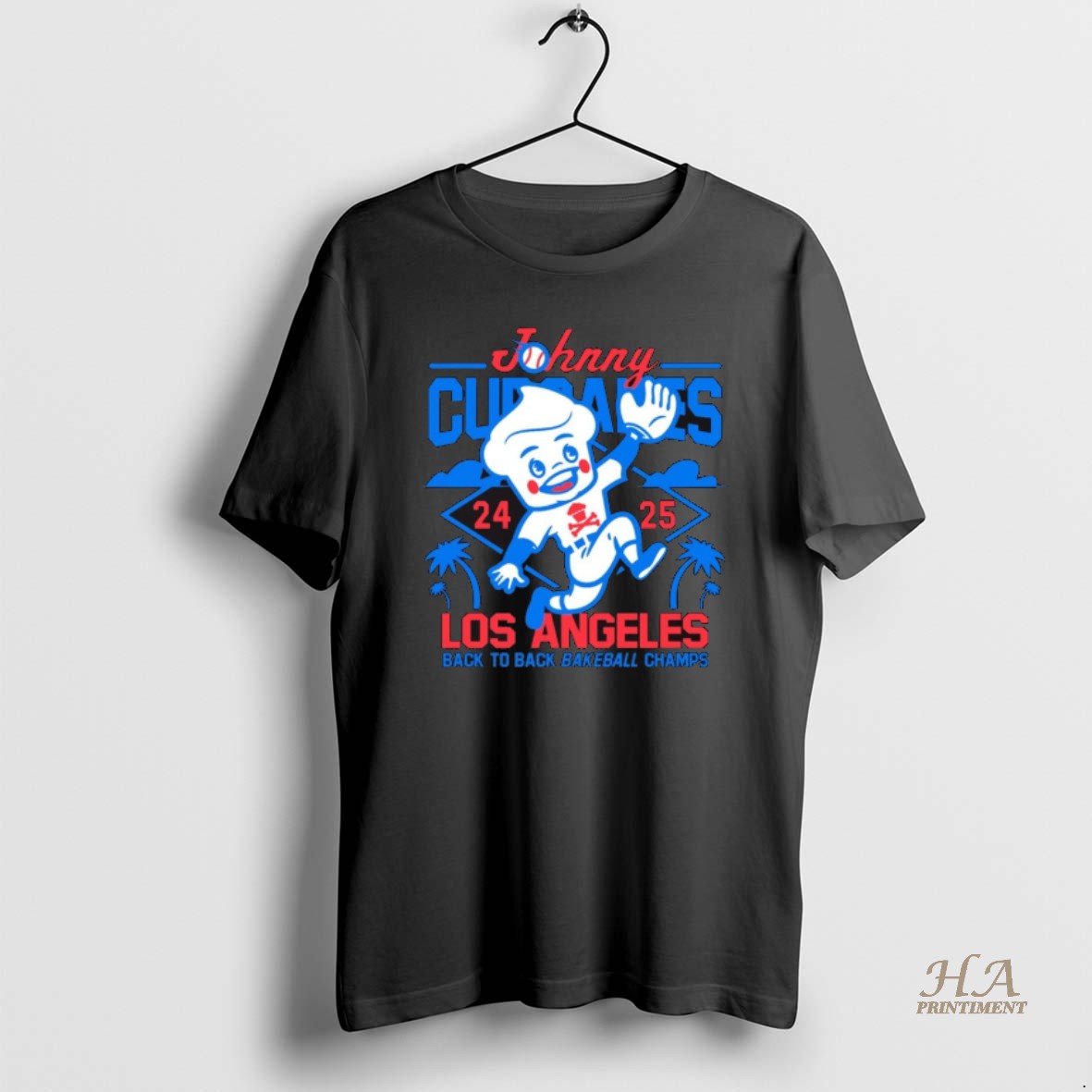 Official Johnny Cupcakes Los Angeles Back To Back Bakeball Champs 24 25 Defeat Toronto Blue Shirt Hoodie Sweatshirt