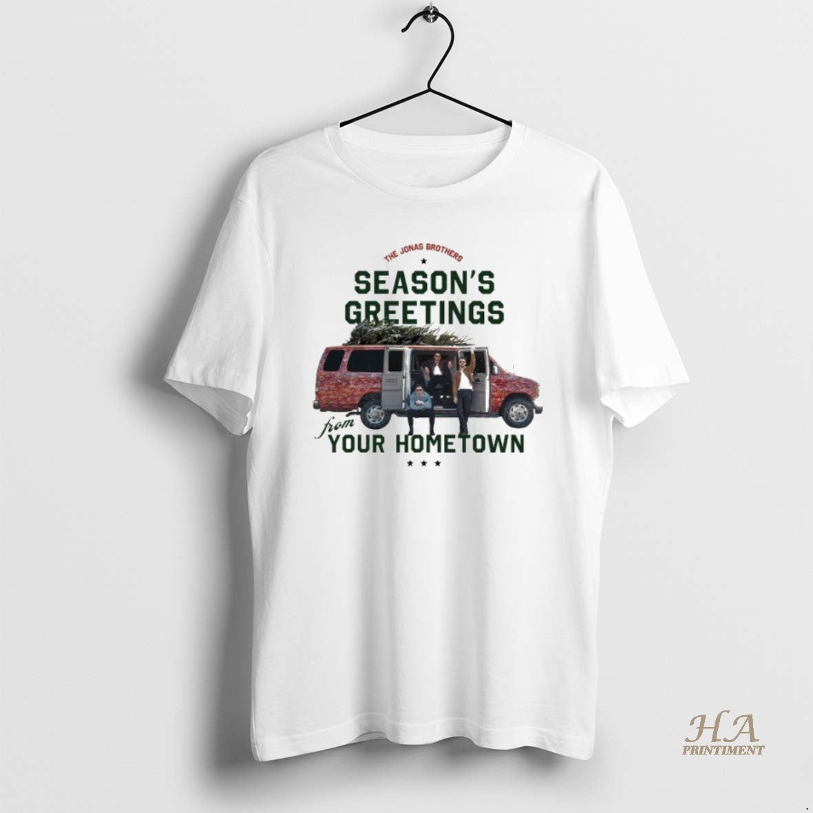 Official Jonas Brothers Seasons Greetings From Your Hometown Christmas Car Tree Shirt Hoodie Sweatshirt | PurePodTees.com