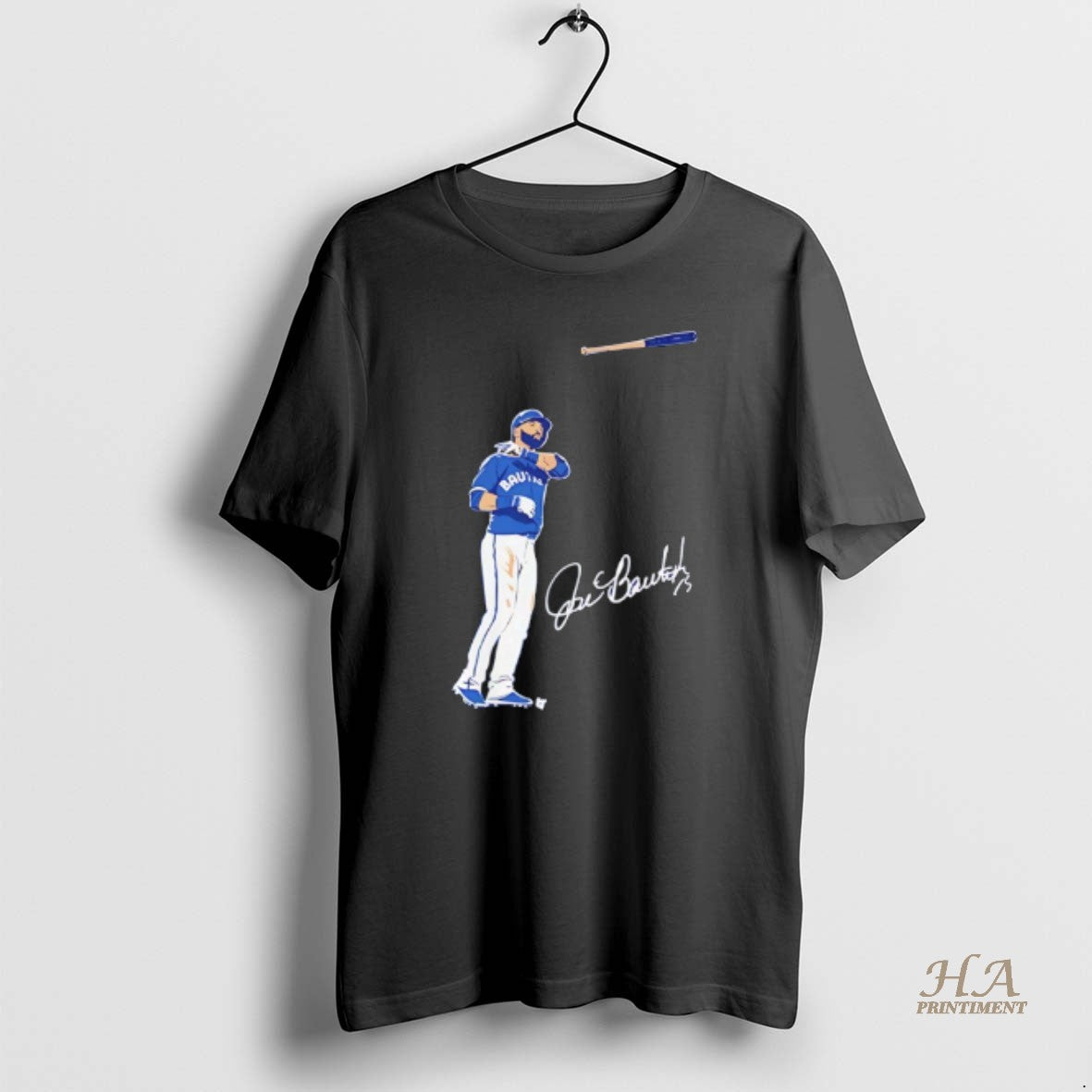 Official Jose Bautista The Bat Flip Toronto Blue Jays Autographed Shirt Hoodie Sweatshirt | PurePodTees.com