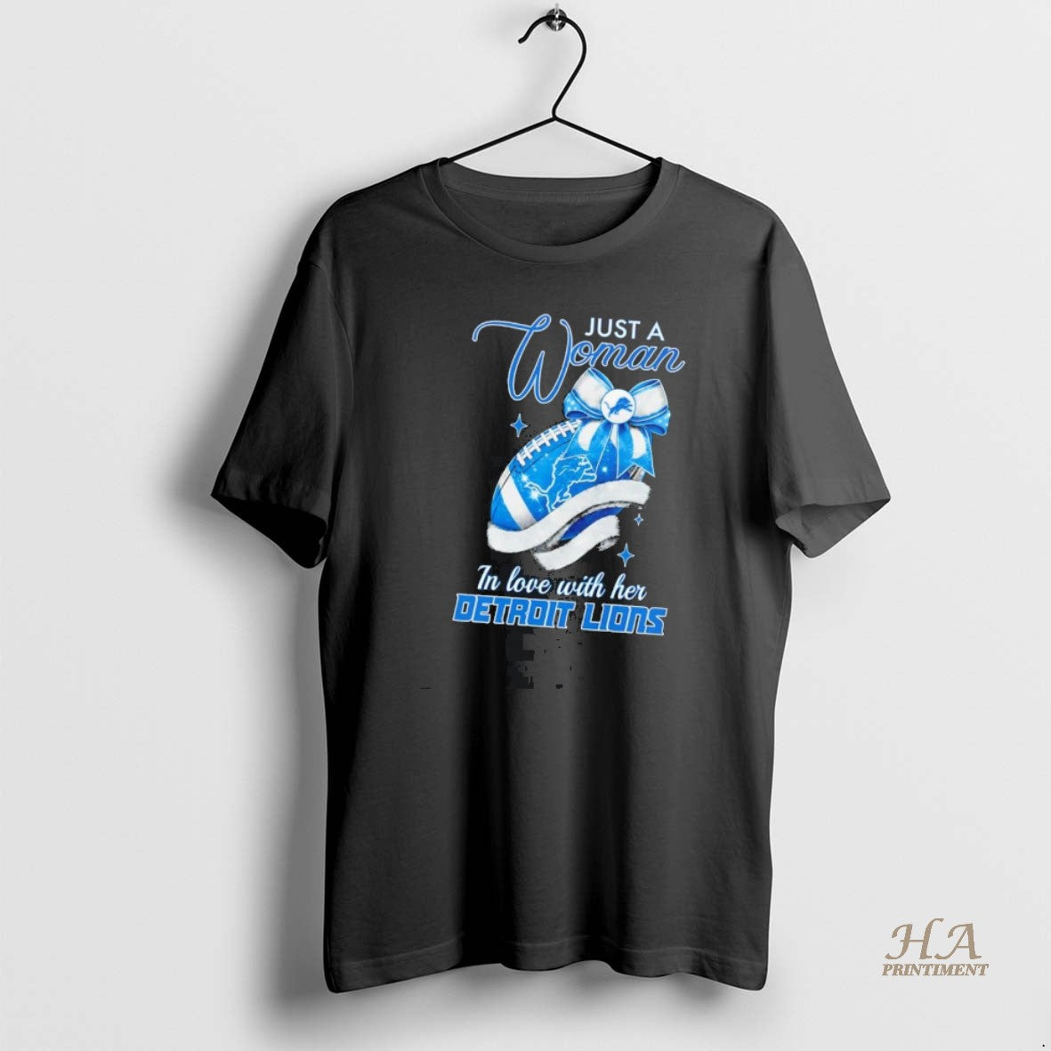 Official Just A Woman In Love With Her Detroit Lions Shirt Hoodie Sweatshirt | PurePodTees.com