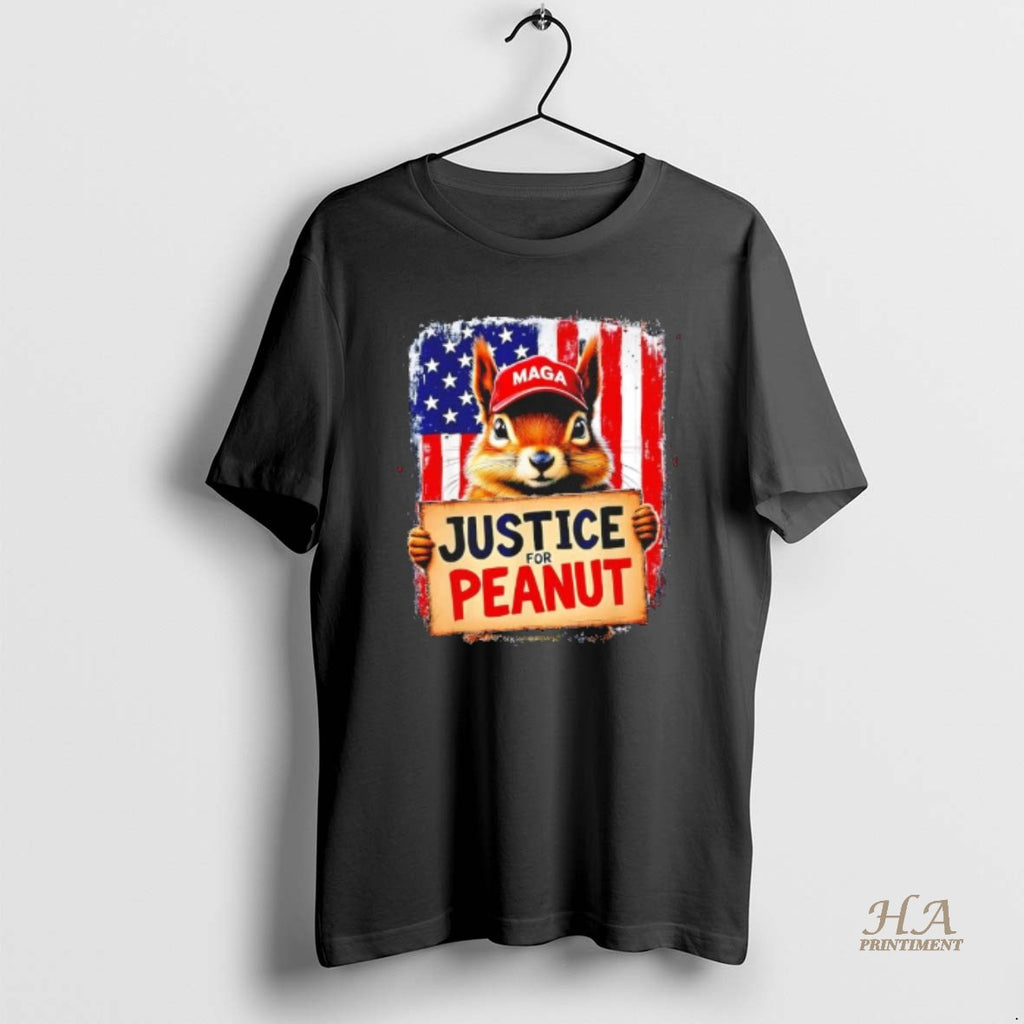 Official Justice For Peanut The Squirrel Peanut Squirrel Maga Black Shirt Hoodie Sweatshirt | PurePodTees.com