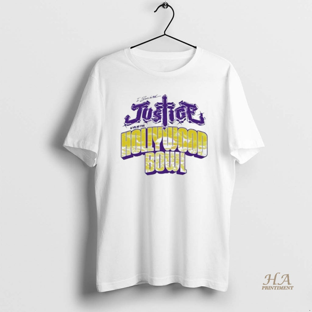 Official Justice I Survived Live In Hollywood Bowl Sword Shirt Hoodie Sweatshirt | PurePodTees.com
