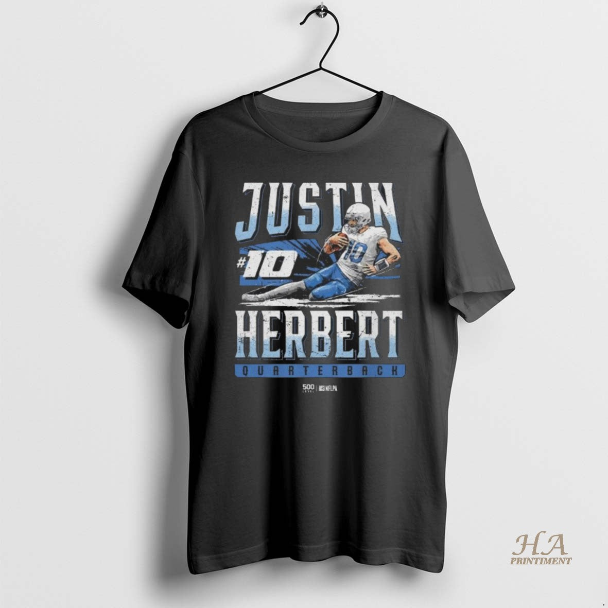 Official Justin Herbert Quarterback Los Angeles C Slide Shirt Hoodie Sweatshirt | PurePodTees.com