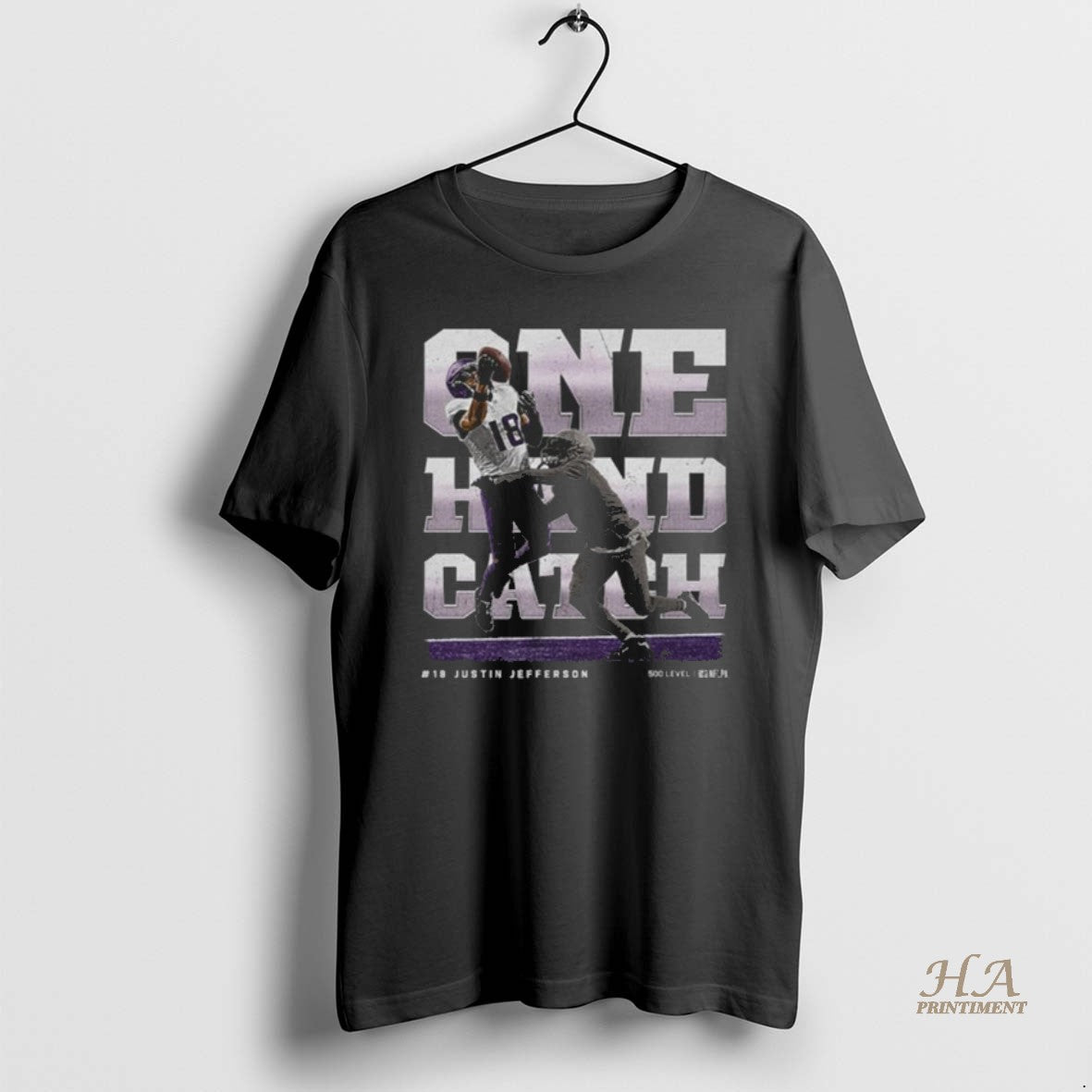 Official Justin Jefferson Minnesota One Hand Catch Shirt Hoodie Sweatshirt | PurePodTees.com