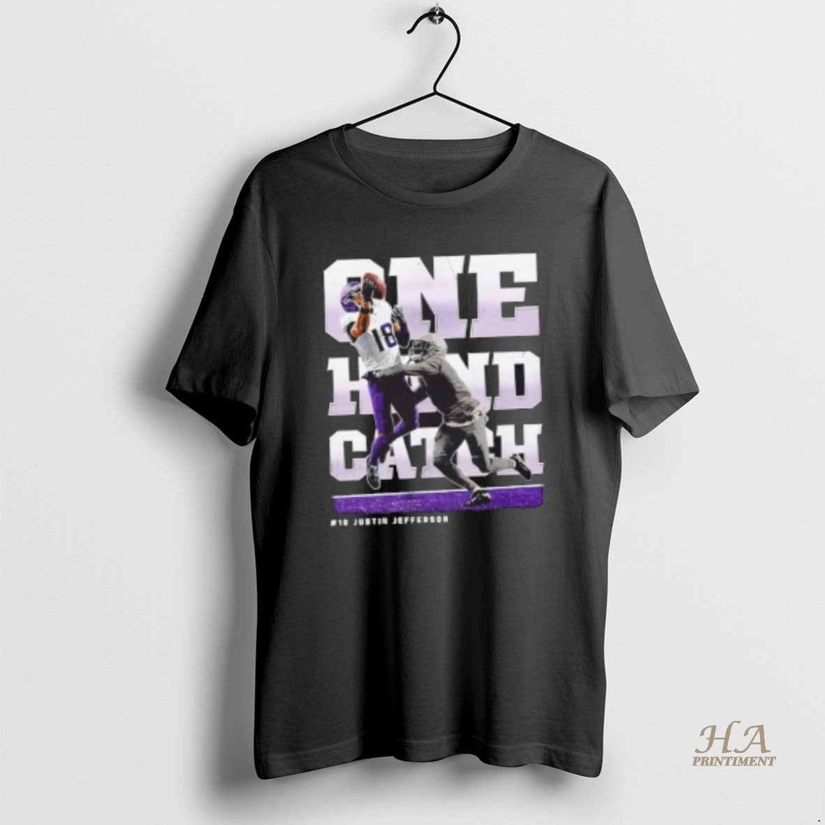 Official Justin Jefferson Minnesota Vikings One Hand Catch Shirt Hoodie Sweatshirt | PurePodTees.com