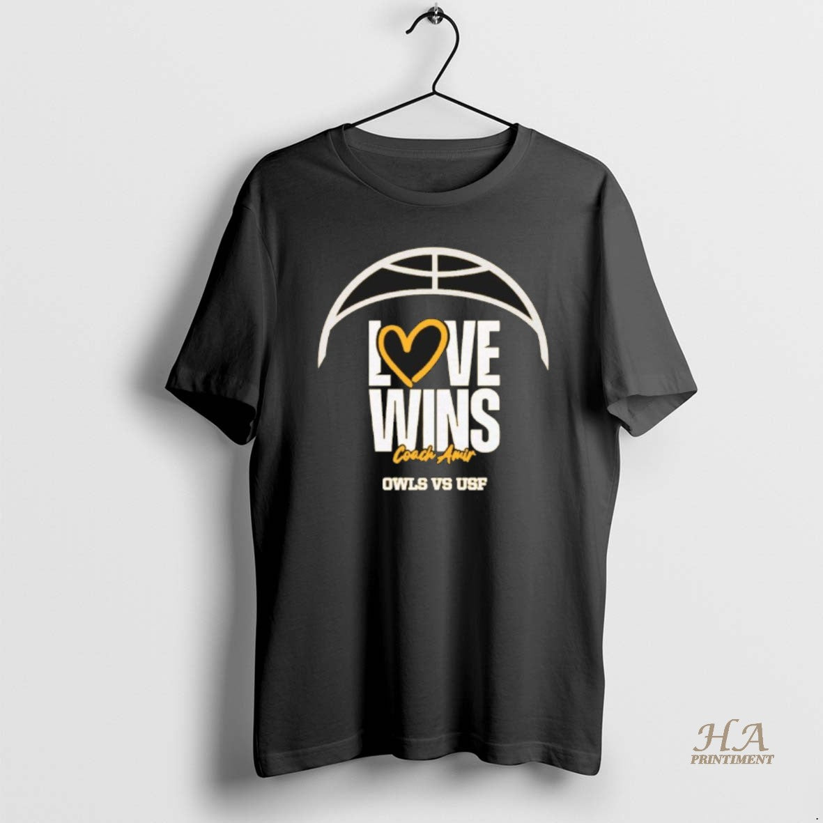 Official Ksu Owls And South Florida Face Off 2025 Love Wins Coach Amir Shirt Hoodie Sweatshirt | PurePodTees.com