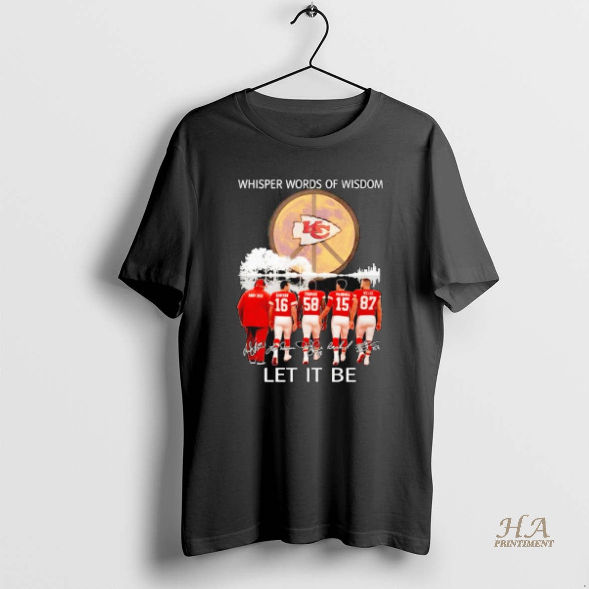 Official Kansas City Chiefs Whisper Words Of Wisdom Let It Be Signature Shirt Hoodie Sweatshirt | PurePodTees.com