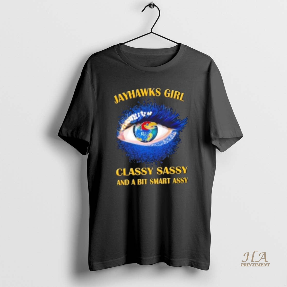 Official Kansas Jayhawks Eye Girl Fans Classy Sassy And A Bit Smart Assy Shirt Hoodie Sweatshirt | PurePodTees.com