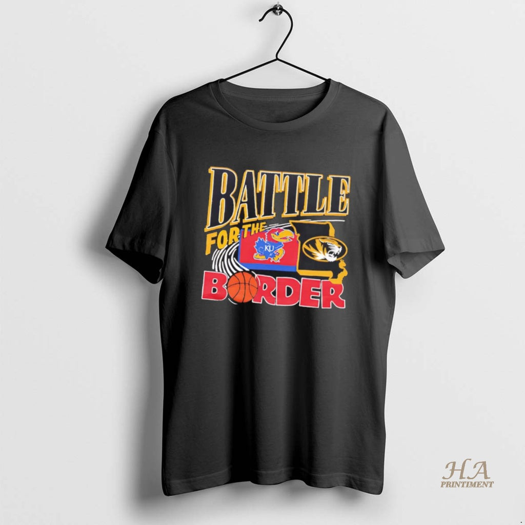 Official Kansas Jayhawks Vs Missouri Tigers Battle For The Border Showdown Shirt Hoodie Sweatshirt | PurePodTees.com