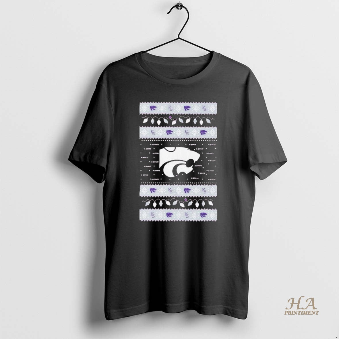 Official Kansas State Wildcats Ugly Christmas Light Shirt Hoodie Sweatshirt | PurePodTees.com