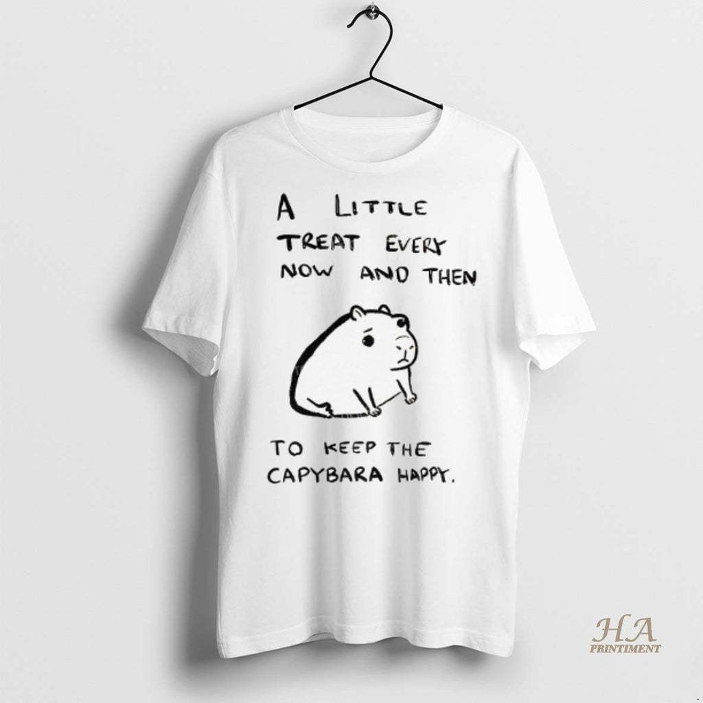 Official Keep Capybara Happy A Little Treat Every Now And Then To Keep The Capybara Shirt Hoodie Sweatshirt | PurePodTees.com