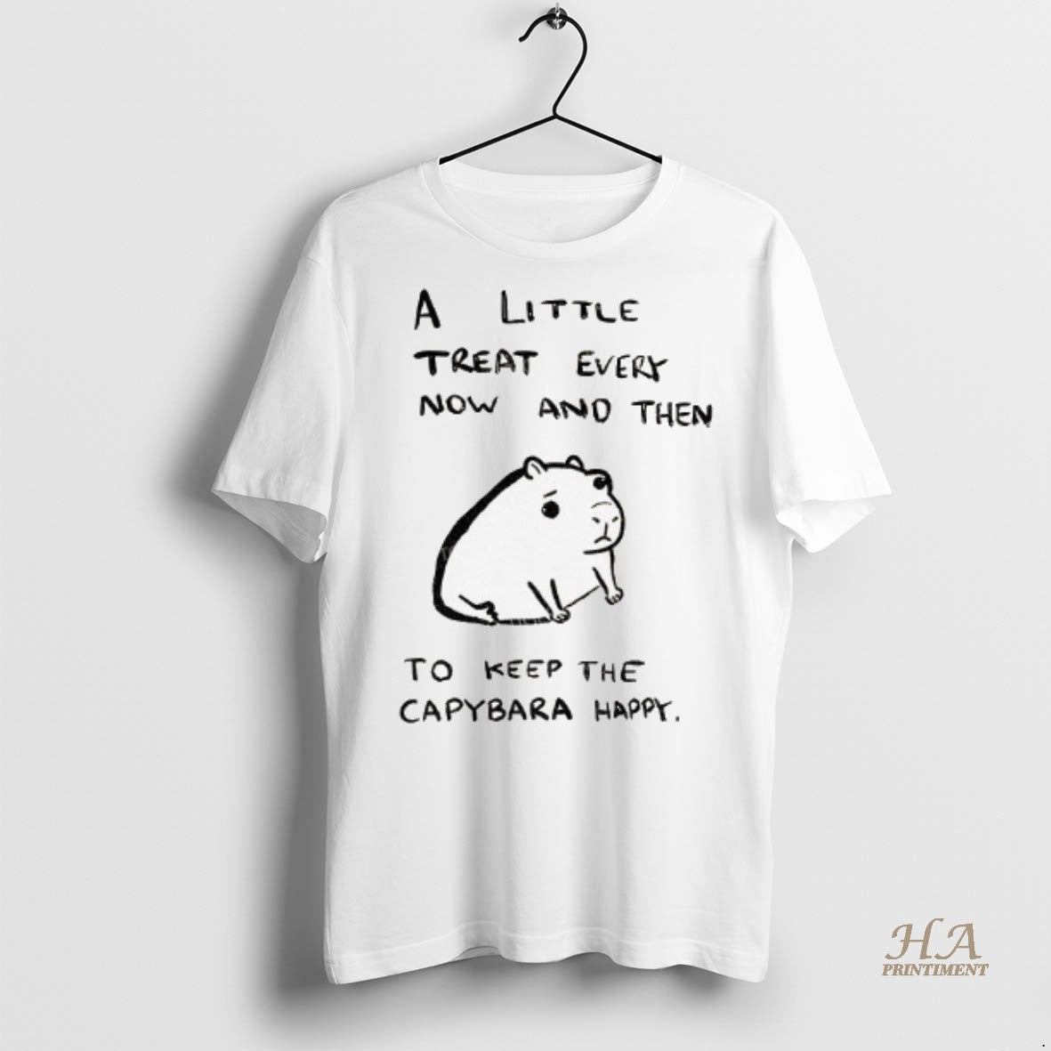 Official Keep Capybara Happy A Little Treat Every Now And Then To Keep The Capybara Shirt Hoodie Sweatshirt | PurePodTees.com