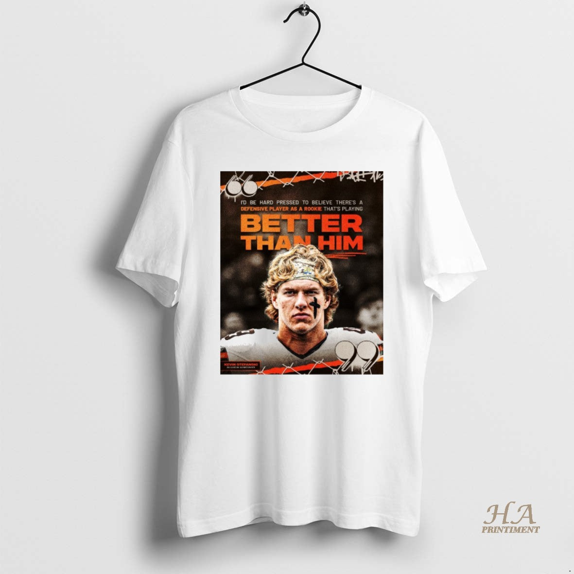 Official Kevin Stefanski Id Be Hard Pressed To Believe Theres A Defensive Player As Shirt Hoodie Sweatshirt | PurePodTees.com