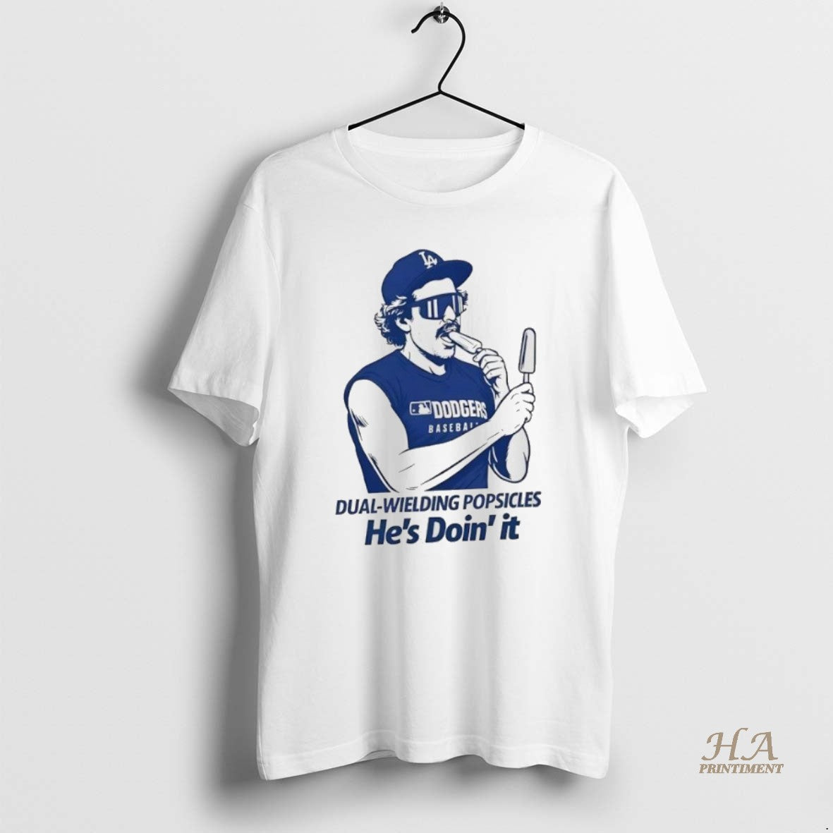 Official Kike Hernandez Dual Wielding Popsicles Hes Doin It Shirt Hoodie Sweatshirt | PurePodTees.com