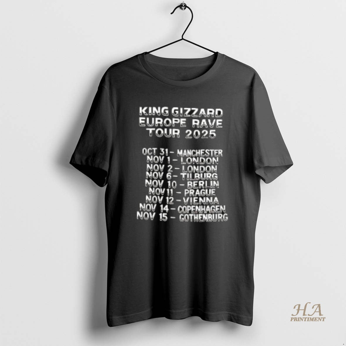 Official King Gizzard Europe Rave Tour 2025 Ceramic Ceramic And Classic Dad Cap Shirt Hoodie Sweatshirt | PurePodTees.com