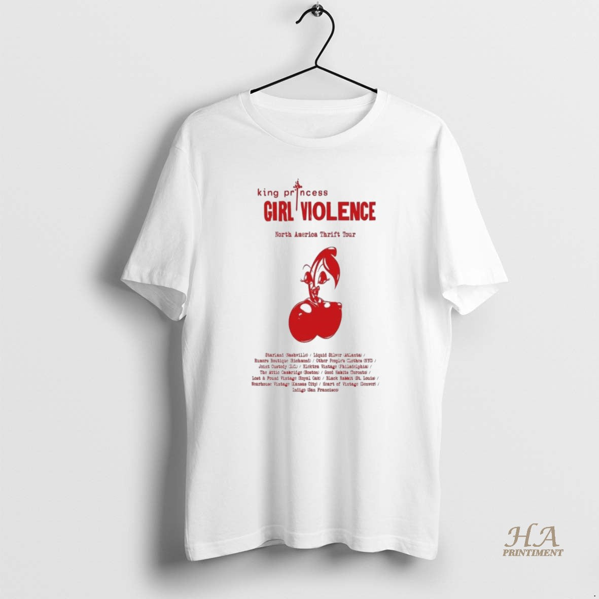 Official King Princess North America Thrift Tour 2025 Shirt Hoodie Sweatshirt | PurePodTees.com