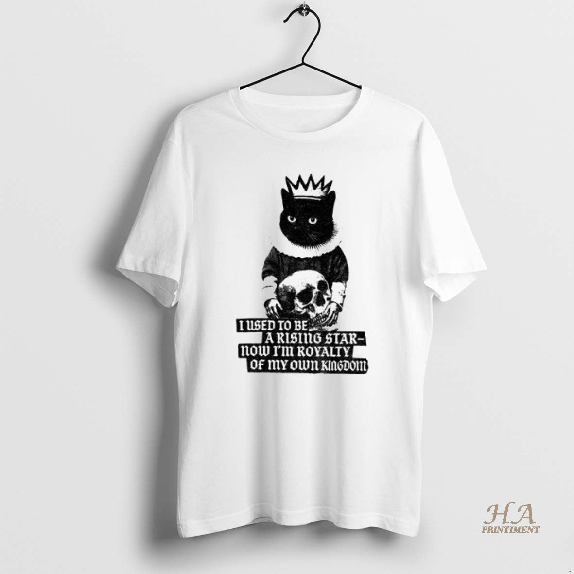 Official King Cat Holding Skull I Used To Be A Rising Star Now Im Royalty Shirt Hoodie Sweatshirt | PurePodTees.com