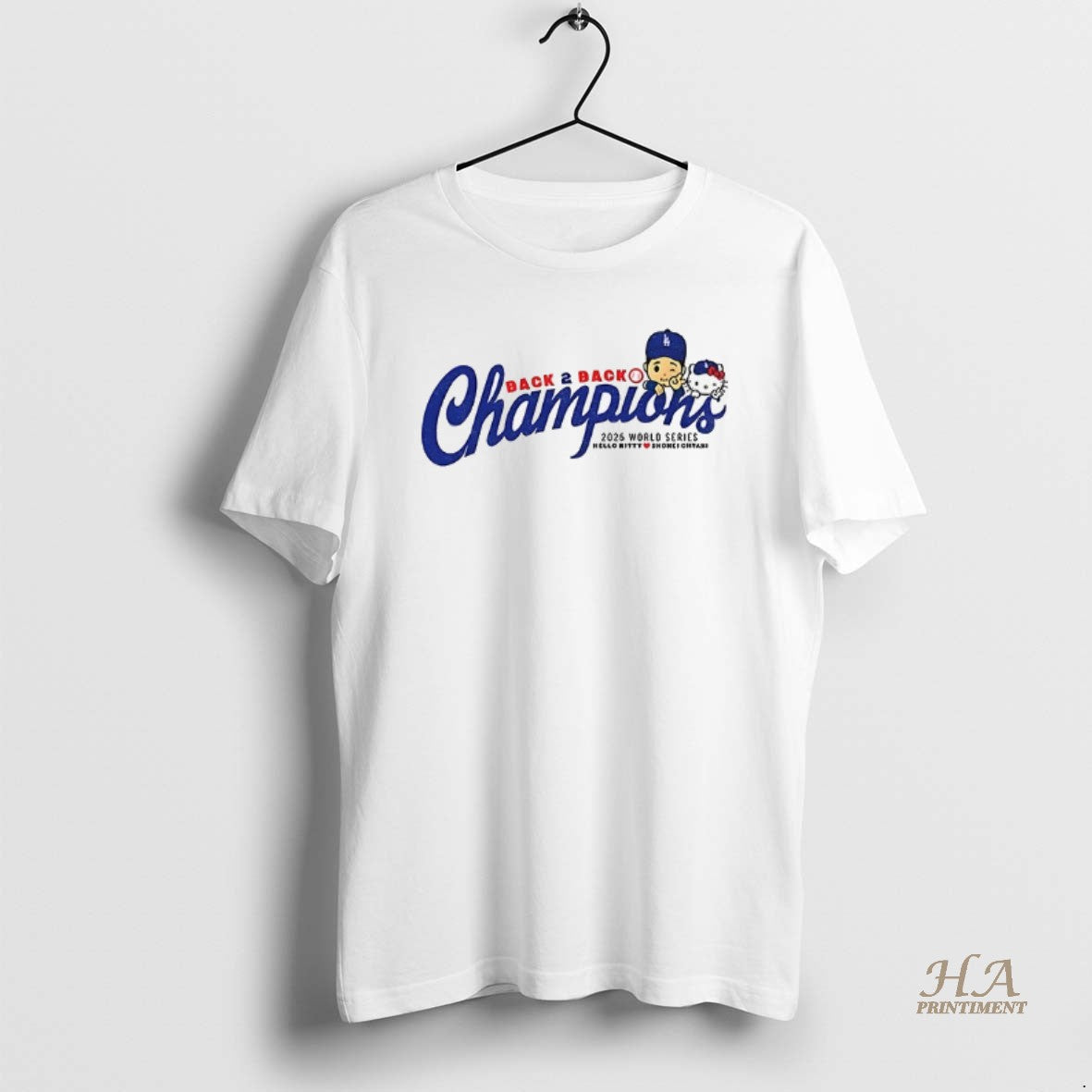 Official Kitty X Shohei Ohtani Los Angeles Dodgers Back 2 Back Champions 2025 World Series Shirt Hoodie Sweatshirt