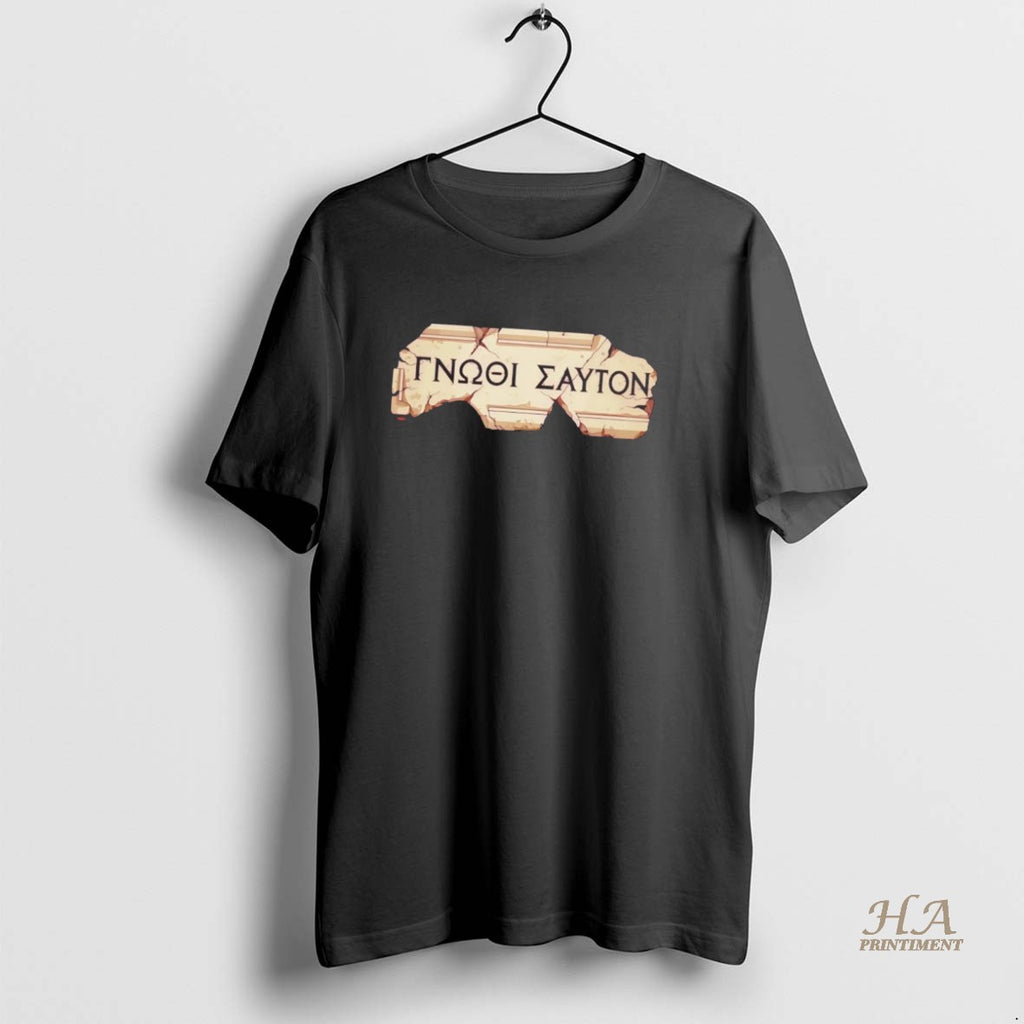 Official Know Thyself In Greek Shirt Hoodie Sweatshirt | PurePodTees.com