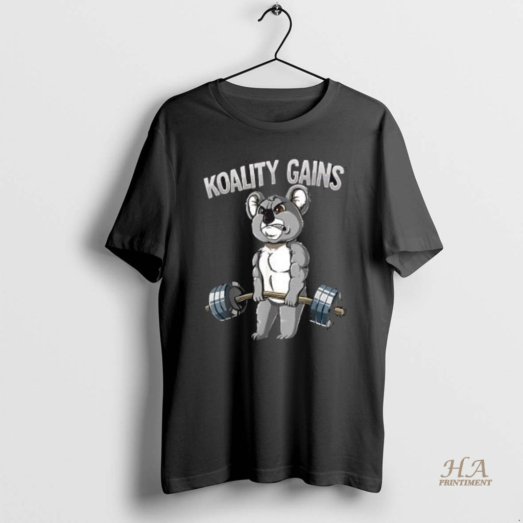 Official Koality Gains Koala Gym Bodybuilding Vintage Gym Shirt Hoodie Sweatshirt | PurePodTees.com
