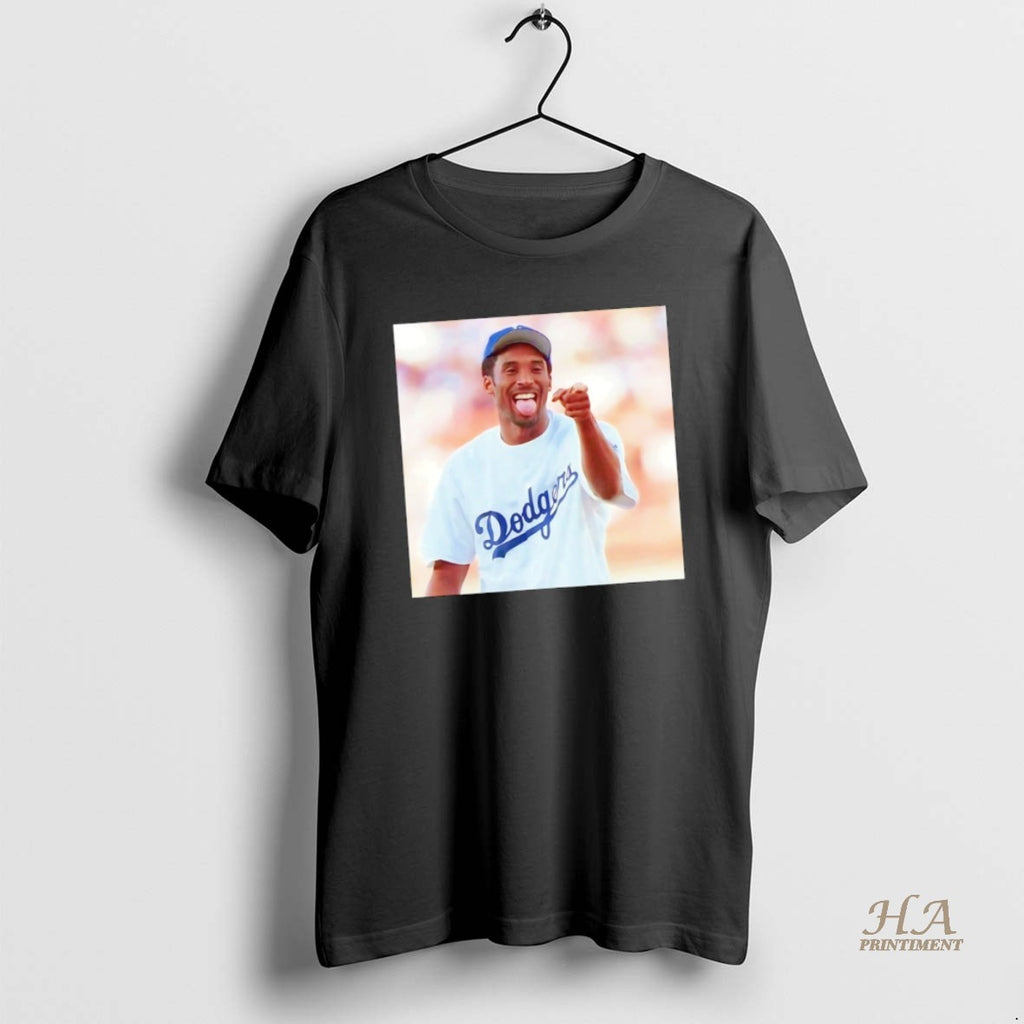 Official Kobe Bryant Wearing Los Angeles Dodgers Baseball Shirt Hoodie Sweatshirt | PurePodTees.com