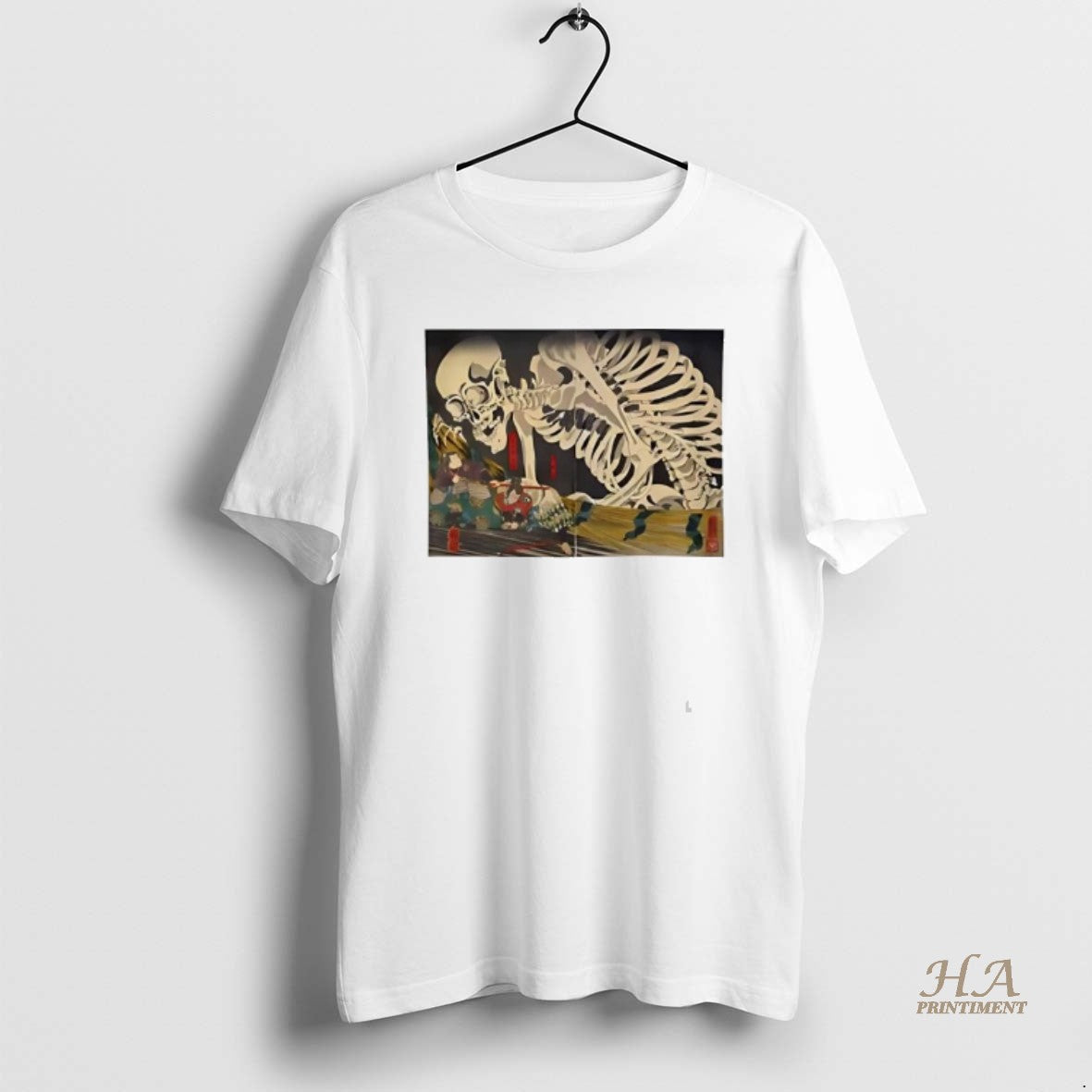 Official Kuniyoshis Giant Skeleton Picture Shirt Hoodie Sweatshirt | PurePodTees.com