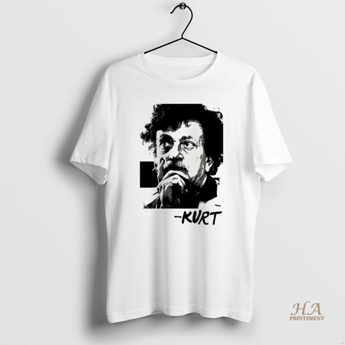 Official Kurt Vonnegut Portrait Tribute Retro Shirt Hoodie Sweatshirt | PurePodTees.com