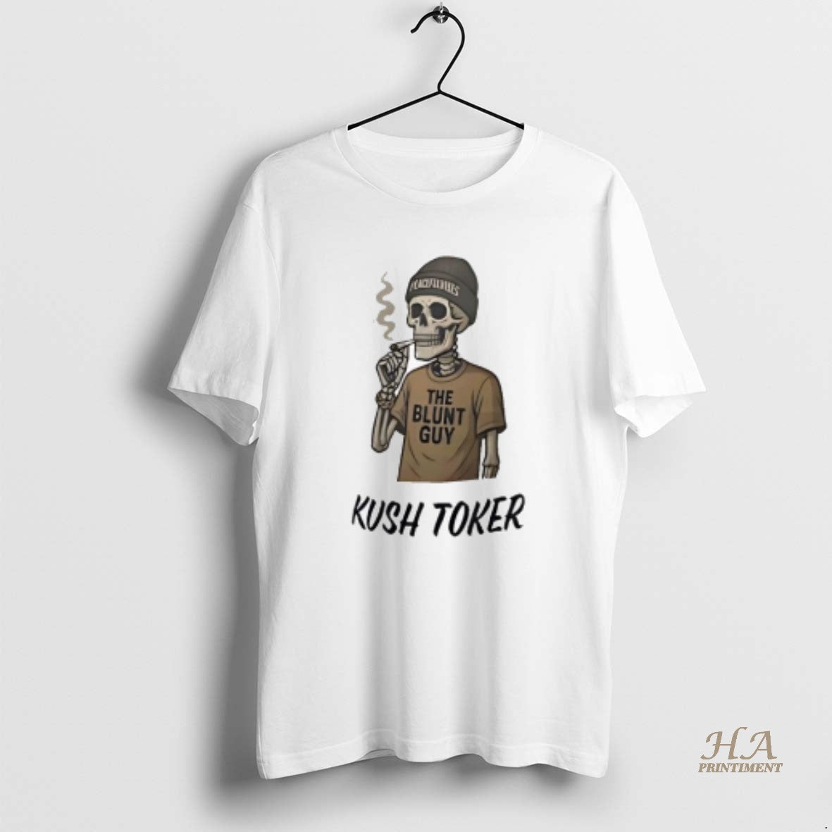 Official Kush Toker The Blunt Guy Skeleton Smoking Shirt Hoodie Sweatshirt | PurePodTees.com
