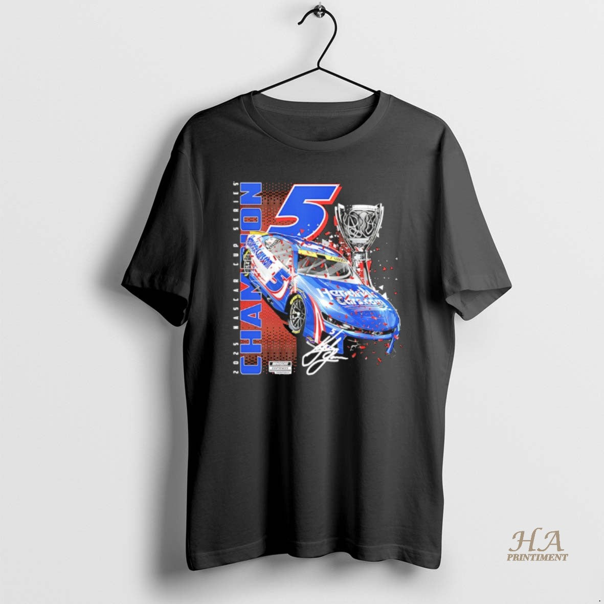 Official Kyle Larson 2025 Nascar Cup Series Champion Car Signature Shirt Hoodie Sweatshirt | PurePodTees.com