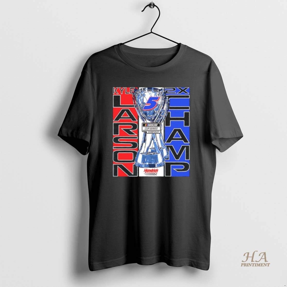 Official Kyle Larson 2x Nascar Cup Series Champion Trophy Shirt Hoodie Sweatshirt | PurePodTees.com