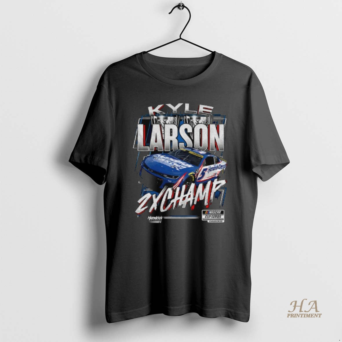 Official Kyle Larson Hendrick Motorsports Two Time Nascar Cup Series Champion Trophy 2025 Shirt Hoodie Sweatshirt