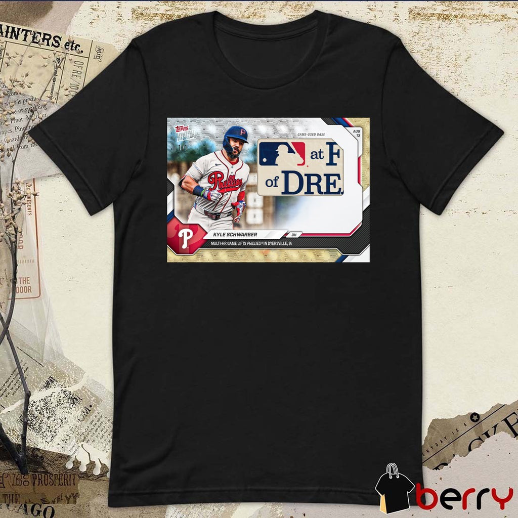Kyle Schwarber Multi-hr Game Lifts Phillies In Dyersville IA Topps Now Poster t-shirt