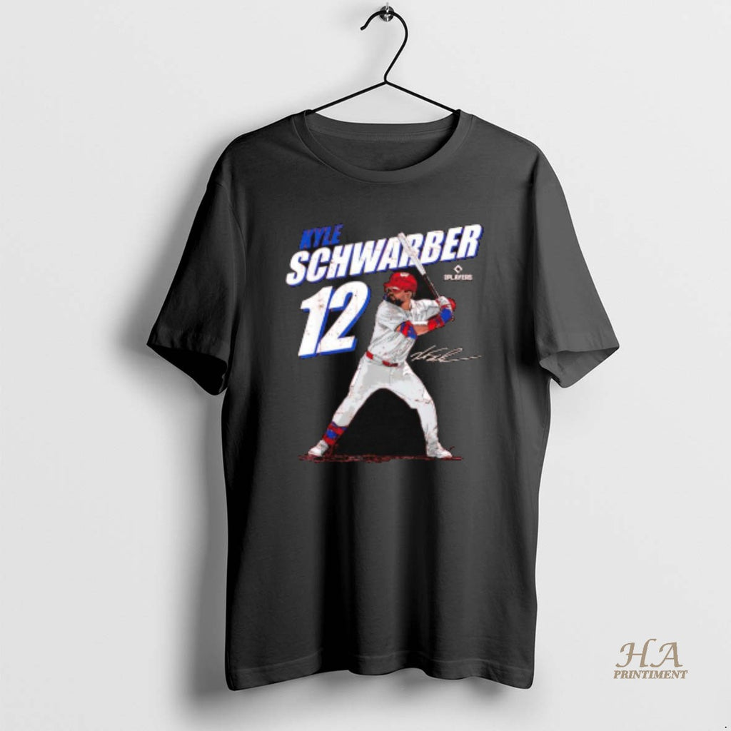 Official Kyle Schwarber Philadelphia Baseball Players 12 Signature Moment Shirt Hoodie Sweatshirt | PurePodTees.com