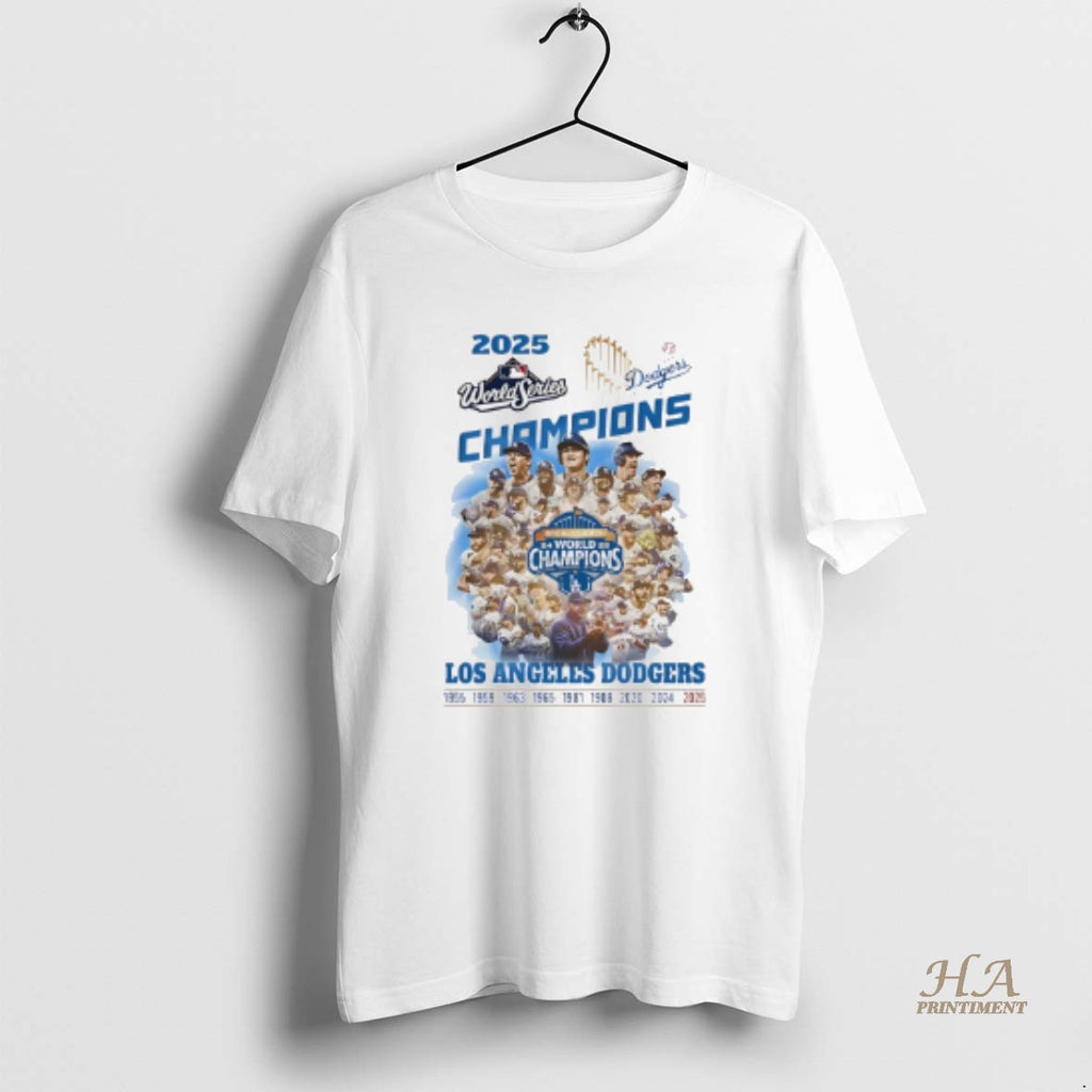 Official La Dodgers 2025 World Series Champions All Team Shirt Hoodie Sweatshirt | PurePodTees.com