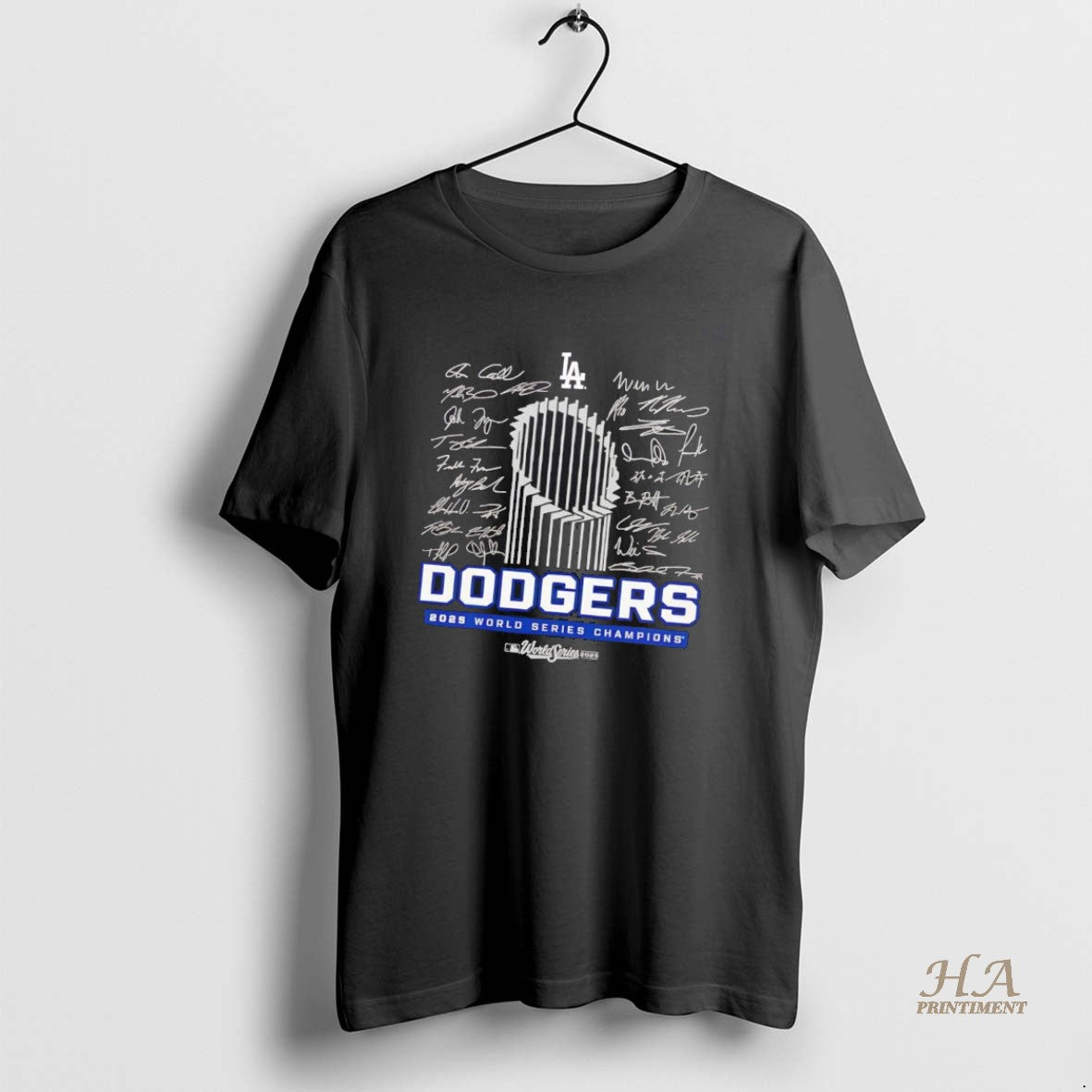 Official La Dodgers 2025 World Series Champions Signatures Trophy Shirt Hoodie Sweatshirt | PurePodTees.com