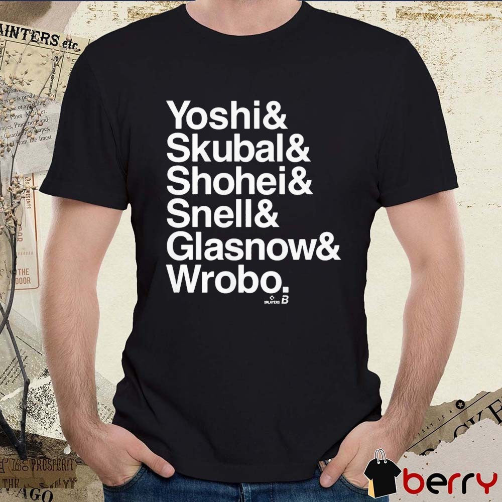 LA Pitchers Ampersand Yoshi Skubal Shohei Snell Glasnow Wrobo t-shirt