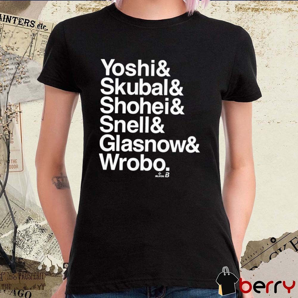 LA Pitchers Ampersand Yoshi Skubal Shohei Snell Glasnow Wrobo t-shirt