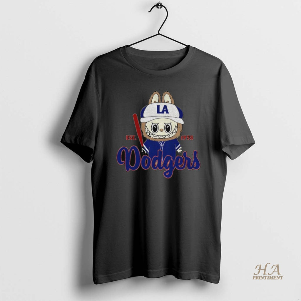 Official Labubu Los Angeles Dodgers Est 1958 Mlb Baseball World Series Game Day Shirt Hoodie Sweatshirt | PurePodTees.com