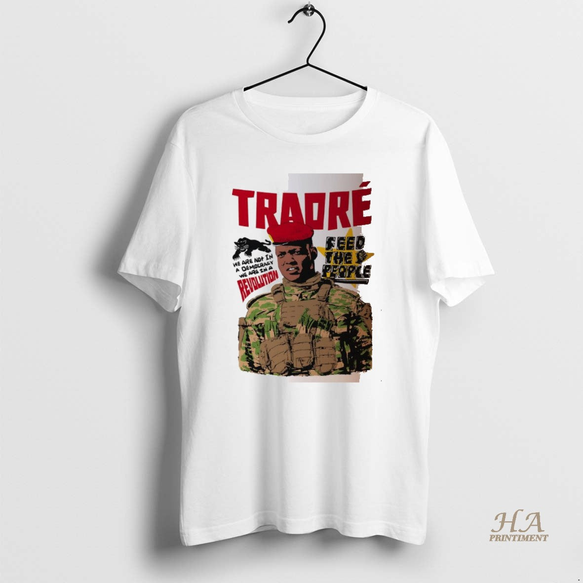Official Leader Ibrahim Traore Burkina Faso We Are Not In A Democracy We Are In Shirt Hoodie Sweatshirt | PurePodTees.com