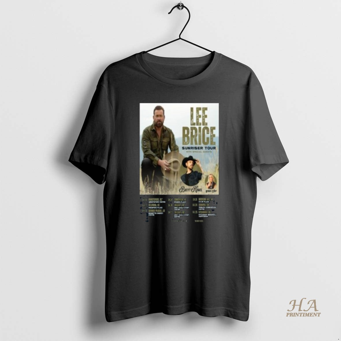 Official Lee Brice Sunriser Tour 2026 Circle Black Shirt Hoodie Sweatshirt | PurePodTees.com