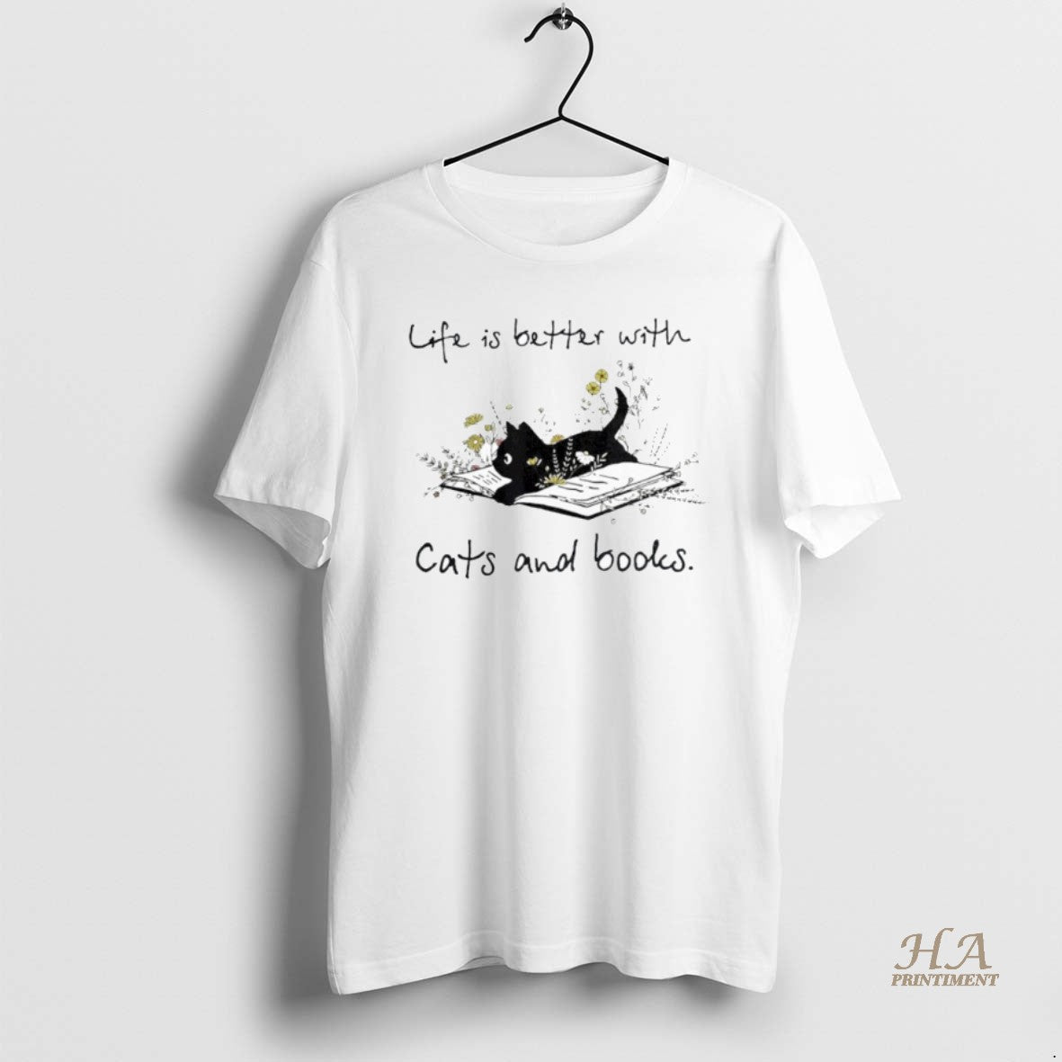 Official Life Is Better With Cats And Books Shirt Hoodie Sweatshirt | PurePodTees.com