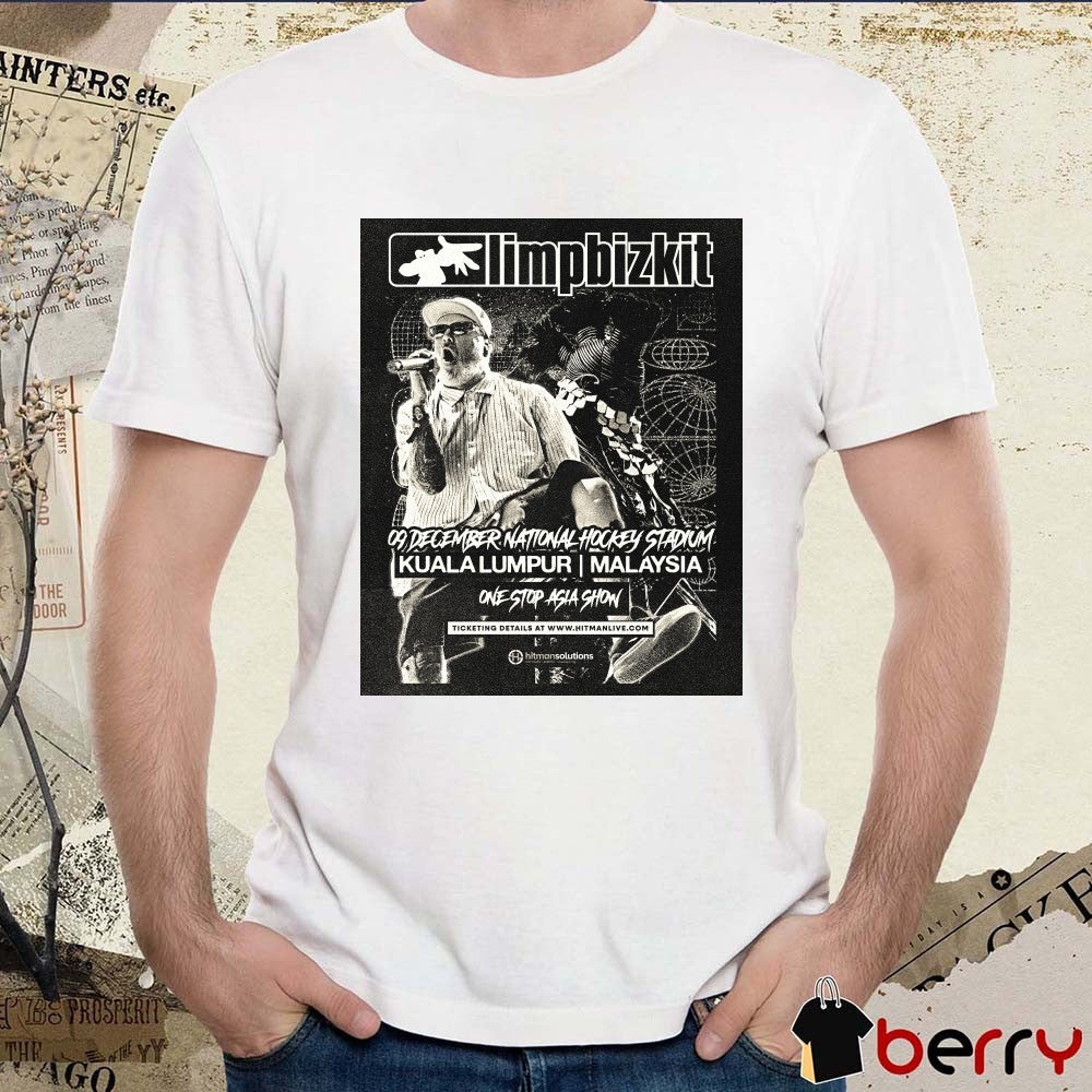 Limp Bizkit 9 December 2026 National Hockey Stadium Kuala Lumpur Malaysia One Stop Asia Show Poster t-shirt
