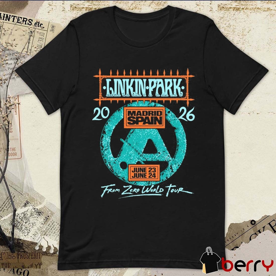 Linkin Park June 23 2026 From Zero World Tour Madrid, Spain Auditorio Miguel Ríos t-shirt