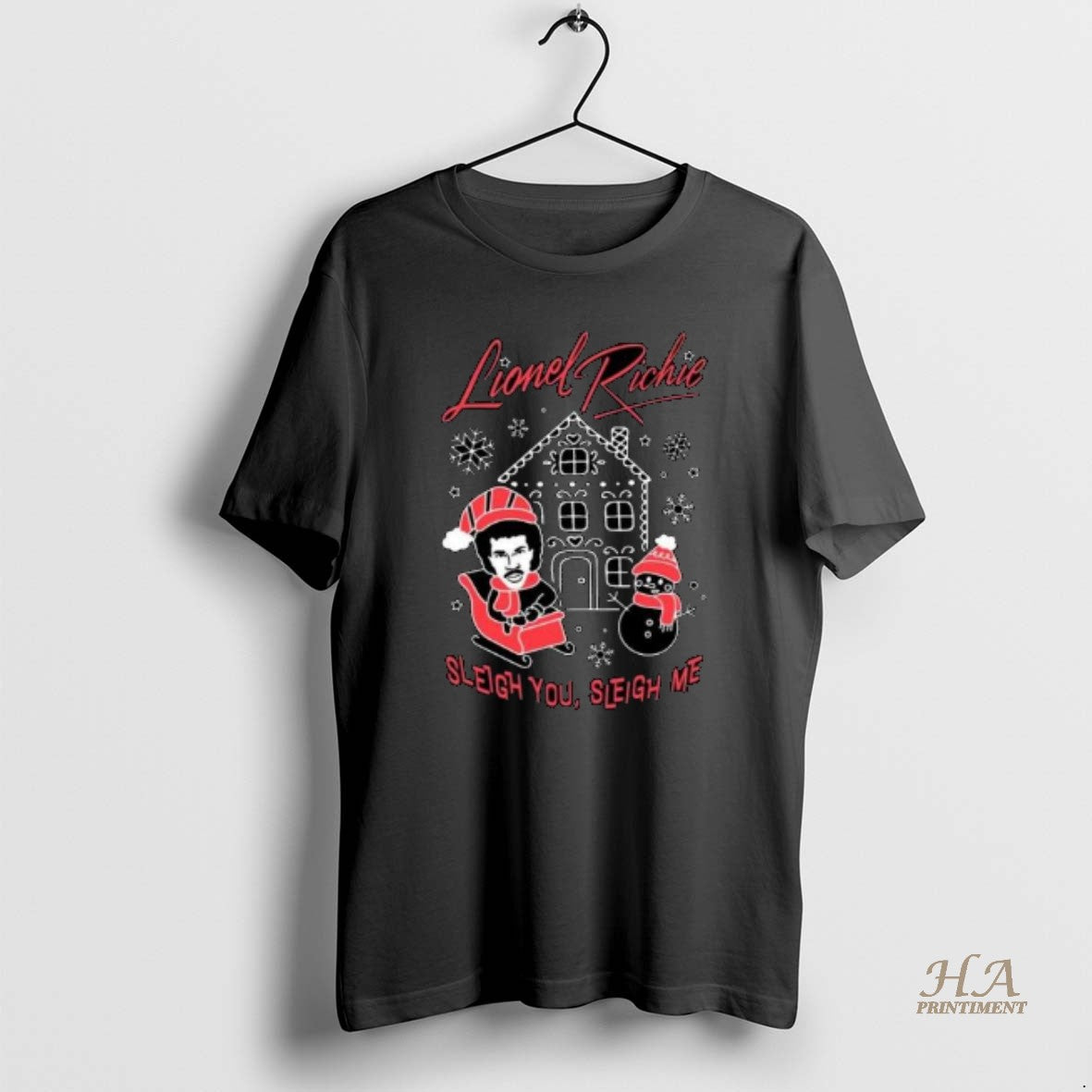 Official Lionel Richie Sleigh You Sleigh Me Circle Black Shirt Hoodie Sweatshirt | PurePodTees.com