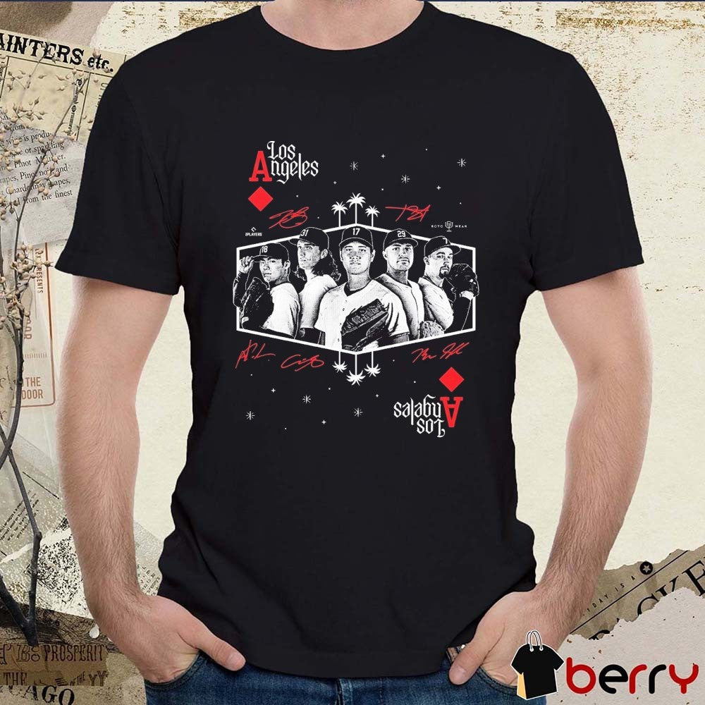 Los Angeles Aces Baseball Players Shohei Ohtani Tarik Skubal MLB Signatures t-shirt