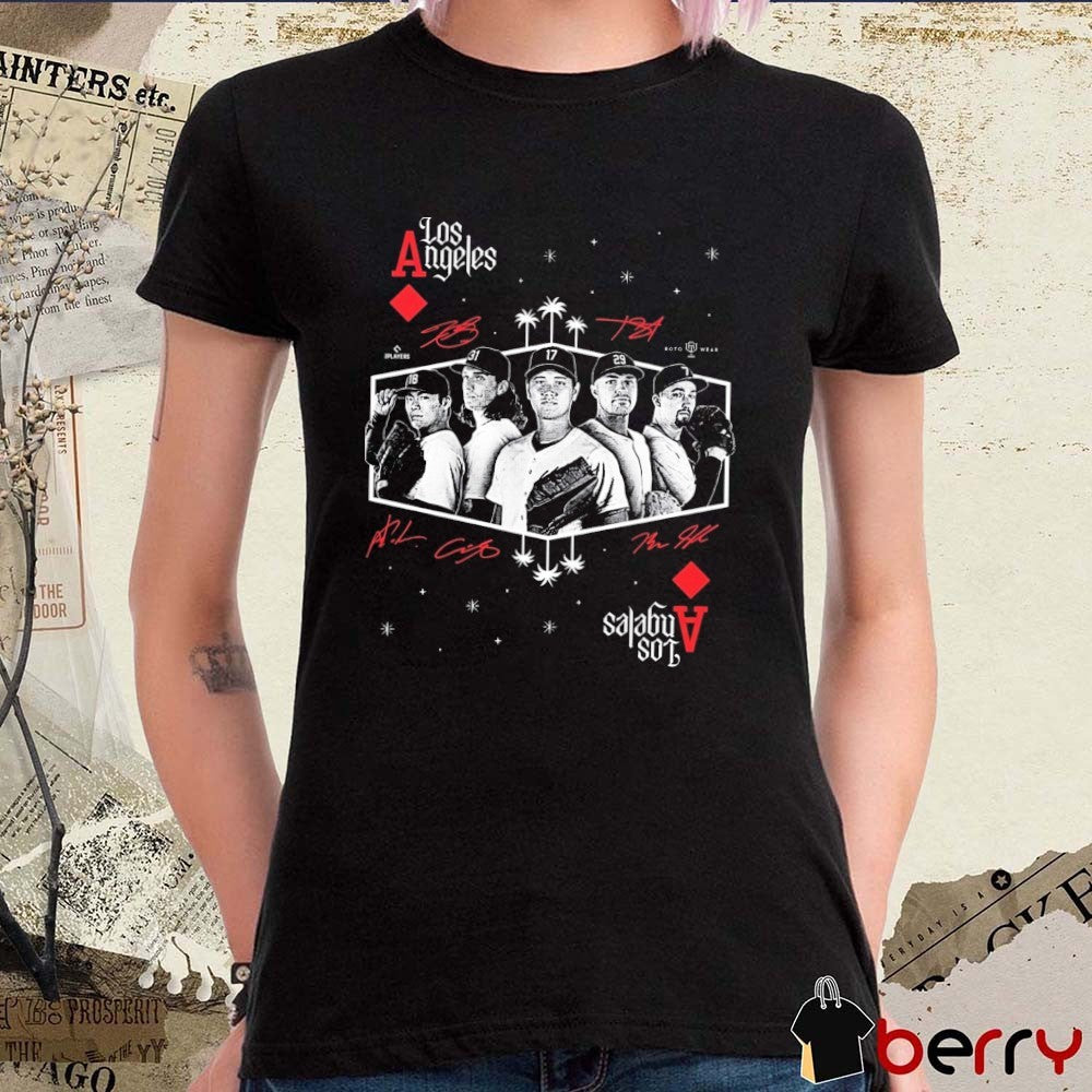 Los Angeles Aces Baseball Players Shohei Ohtani Tarik Skubal MLB Signatures t-shirt